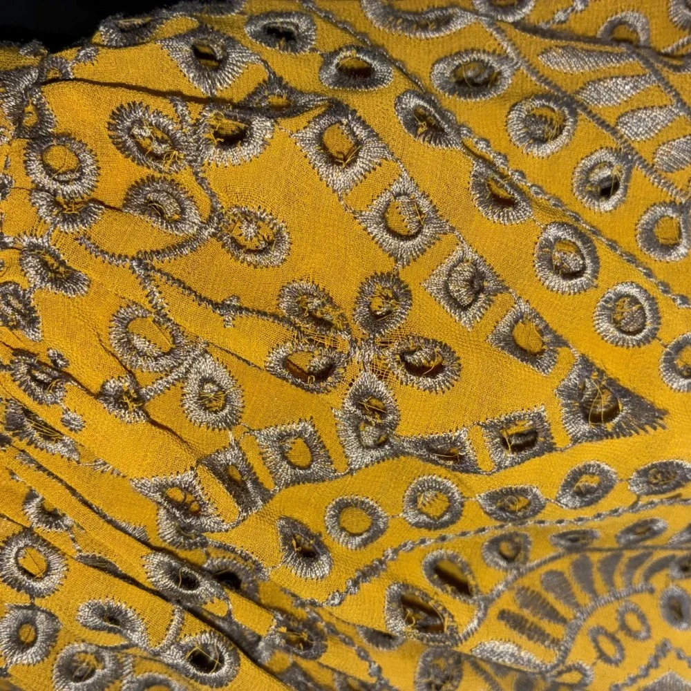 Jen's Pirates Booty Maxi Dress Flamenco Maxi Dress in Citrine Mariachi Eyelet - Picture 9 of 10